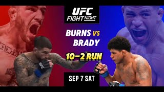 102 RUN UFC FIGHT NIGHT PICKS amp PREDICTIONS BURNS VS BRADY [upl. by Lombard598]