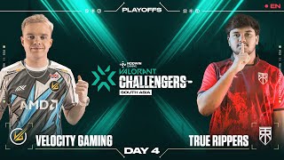 Velocity Gaming vs True Rippers EN PLAYOFFS  NODWIN Valorant Challengers South Asia 🏆 [upl. by Neila]