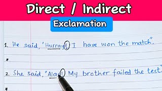 Direct amp Indirect Speech  Exclamatory Sent  ELT  Sentence Structure LinguaFranca1 [upl. by Adnuhsal950]