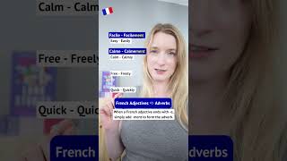 French Adjectives to Adverbs  Easy French Grammar [upl. by Pacifica]