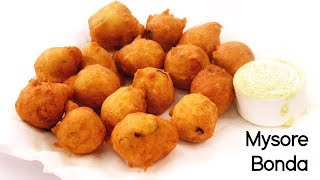 Mysore Bonda Recipe  Bajji Preparation in South Indian Style  CookingShooking [upl. by Attevaj]