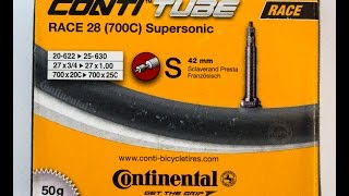 Continental Race 28 700c Supersonic Inner Tube Unboxing [upl. by Alessig]