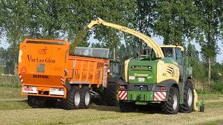 Krone BigX 580  Loonwerken Glenn Van Loo  gras hakselen [upl. by Dranik]