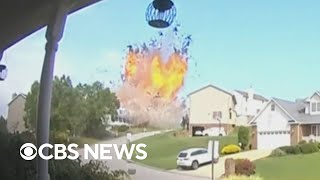 Deadly home explosion near Pittsburgh captured by Ring camera [upl. by Akenat]