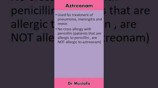 Aztreonam Antibiotic Key Information [upl. by Sabian43]