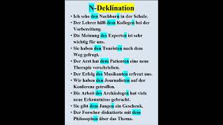 NDeklination im Akkusativ Dativ und Genitiv grammatik deutschc1 deutschb2 c1 germangrammar [upl. by Swetlana]