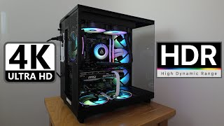 Custom PC Builder UK  NZXT H6 Flow RGB  Ryzen 5700X3D  RTX 4070 Gaming PC  4K HDR Showcase 5 [upl. by Gruber]