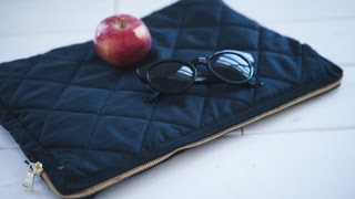 DIY quilted laptop sleeve  DIY quilt clutch [upl. by Beverly]