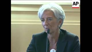 Comments from French Finance Minister Lagarde [upl. by Adneram]