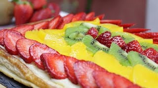 Tarta de Hojaldre con Frutas y Crema Pastelera [upl. by Bannon]