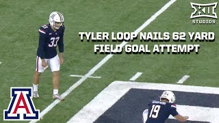 Tyler Loop Drills School Record 62Yard Field Goal vs Houston [upl. by Latsyk]