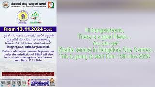 BBMP E Khata New updates from Bangalore One [upl. by Acenes167]