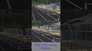 Girls 100m Hurdle Practice trackandfield [upl. by Cato9]