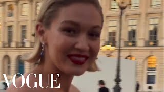 Gigi Hadid Behind The Scenes  Vogue World Paris [upl. by Jeniece]