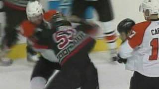 Casey Borer vs Scott Hartnell Dec 11 2008 [upl. by Sitto]