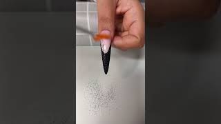 Uñas tendencia con glitter negro nailart nails halybeautyart españa manicura [upl. by Eyma]