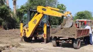 JCB 3CX digging foundations [upl. by Yma]