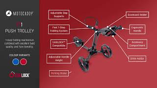 Motocaddy P1 Push Cart Features [upl. by Lleumas718]