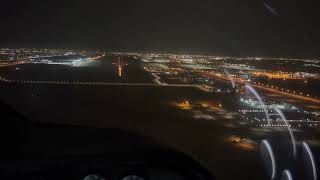 Landing jeddah at night Tecnam P2006 [upl. by Imelida]