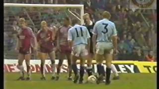 Manchester City 0 Aston Villa 2  League Div 2  23rd Jan 1988 [upl. by Ardnosac]