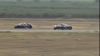 Koenigsegg Regera Vs Bugatti Chiron Supersport DRAG RACE 1 Mile [upl. by Anej]