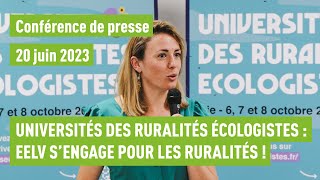 Universités des ruralités écologistes  EELV sengage pour la ruralité [upl. by Faruq]