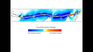 Earthquake  The evolution of Coulomb stress along a realistic North Anatolian fault [upl. by Docia374]