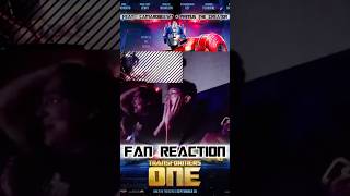 FAN REACTION TO MEGATRON VS OPTIMUS PRIME TRANSFORMERS ONE THEATRE REACTION transformersone [upl. by Awra]