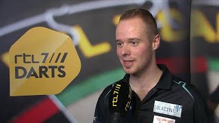 Hopp Ik ben niet nerveus om tegen Van Gerwen te spelen  RTL 7 DARTS WK 2019 [upl. by Yerga]