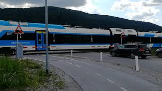 Železniški prehod Stara Cerkev  Railroad crossing Stara Cerkev Slovenia [upl. by Dionisio]