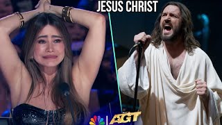 Jesus Christ appears on stage and sings with a sadness that made everyone cry Americas Got Talent [upl. by Aicnelev987]