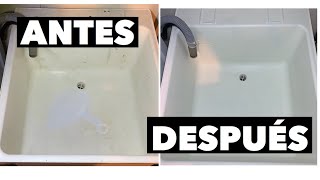 CÓMO LIMPIAR LAVADERO FACIL Y RAPIDO  UTILITY SINK [upl. by Aitital]