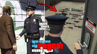 GTA 5  How To Join the Police Police Uniform Free Weapons amp more [upl. by Chip]