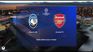 Atalanta vs Arsenal ● Champions League 202425 ● Gameplay Pes 2021 [upl. by Elwira]