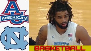 AMERICAN vs 10 NORTH CAROLINA Basketball Game Full Highlights 2024 [upl. by Neom757]