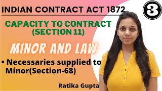 CAPACITY TO CONTRACT  MINOR AND LAW  SECTION11 Contract Act 1872 Part3 [upl. by Kcirdled27]