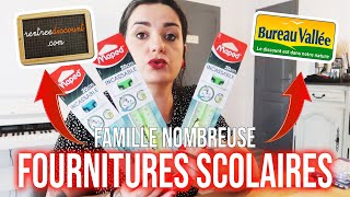 CHASSE AUX FOURNITURES SCOLAIRES  Rentrée discount VS Bureau vallée  famille nombreuse [upl. by Genevra]