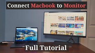 How to Connect a Macbook Pro to a Monitor  Full Tutorial with All Options [upl. by Cariotta389]