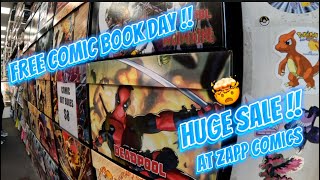 FREE COMIC BOOK DAY HAUL  HUGE COMIC BOOK SALE AT ZAPP COMICS 📚💣 FCBD 2024 [upl. by Mona436]