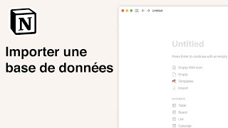 Comment importer une base de données sur Notion  Tuto Notion [upl. by Arikihs]