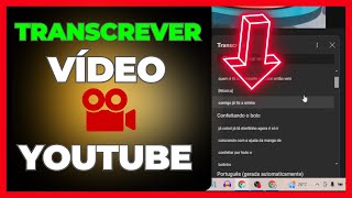 ABRIR TRANSCRIÃ‡ÃƒO DE VÃDEO NO YOUTUBE E SALVAR EM TEXTO  PASSO A PASSO [upl. by Eclud840]