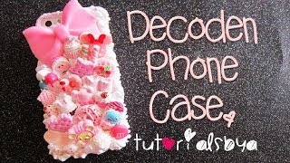 ♡ How to Decoden a Phone Case ♡ Making of Pink Sweets Case [upl. by Mlohsihc]