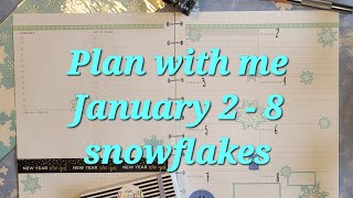 Plan with me January 2  8 Big dashboard Happy Planner Snowflakes happyplanner planwithme [upl. by Batista564]