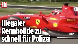 Formel2Rennwagen rast über die Autobahn Polizei sucht Fahrer  Tschechien [upl. by Llekcm]