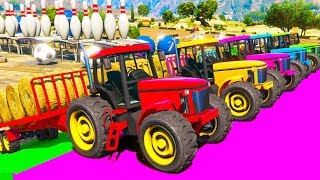 Fun Color Tractor with Animation Cartoon amp Colors [upl. by Nnaillek607]