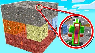 SURVIVING ON THE WORLDS LARGEST MINECRAFT CUBE [upl. by Drewett]