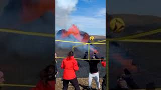 Volleyball on a VOLCANO 🤯🌋 shorts [upl. by Yttisahc412]