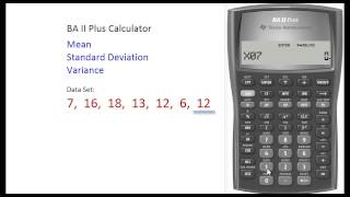 BAII Plus Calculator  Finding Mean amp Standard Deviation [upl. by Lennod]