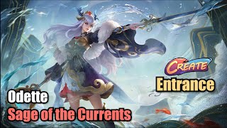 Odette Skin Sage of the Currents Skin Create Entrance Upscale 4K Mobile Legends [upl. by Irpak]