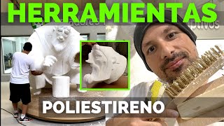 HERRAMIENTAS para POLIESTIRENO EXPANDIDO 🟢🟢 MODELAR Telgopor  Porexpan  Corcho Blanco [upl. by Eirrac236]